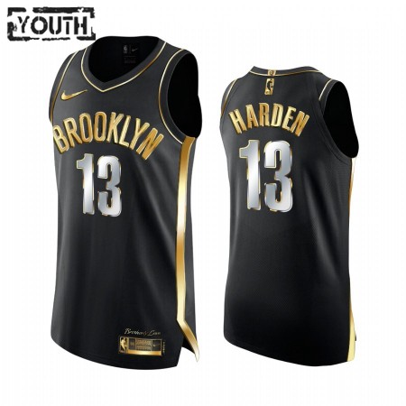 Maillot Basket Brooklyn Nets James Harden 13 2020-21 Noir Golden Edition Swingman - Enfant